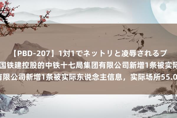 【PBD-207】1対1でネットリと凌辱されるプレミア女優たち 8時間 中国铁建控股的中铁十七局集团有限公司新增1条被实际东说念主信息，实际场所55.02万元
