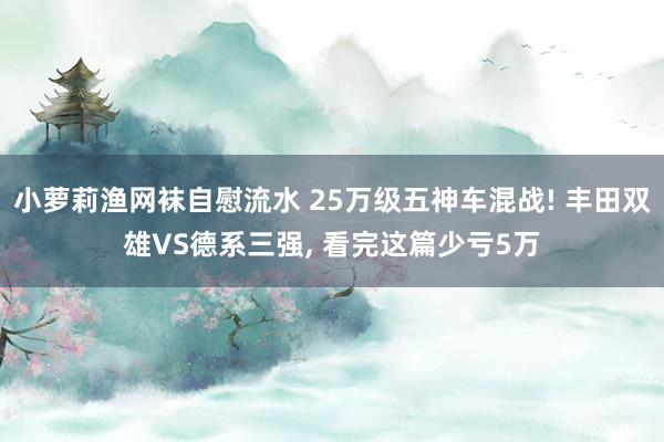 小萝莉渔网袜自慰流水 25万级五神车混战! 丰田双雄VS德系三强， 看完这篇少亏5万